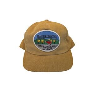 Vintage NRA Corduroy Snapback Hat USA Made Sharpshooter Cap